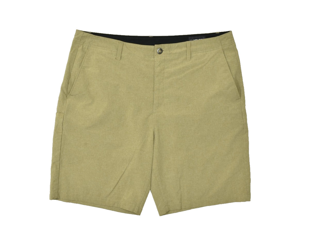 Volcom Men's Khaki Hybrid Shorts Regular Size 40 Stretch Casual Pockets